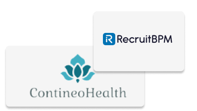 recruitbpm & Contineo Health logos